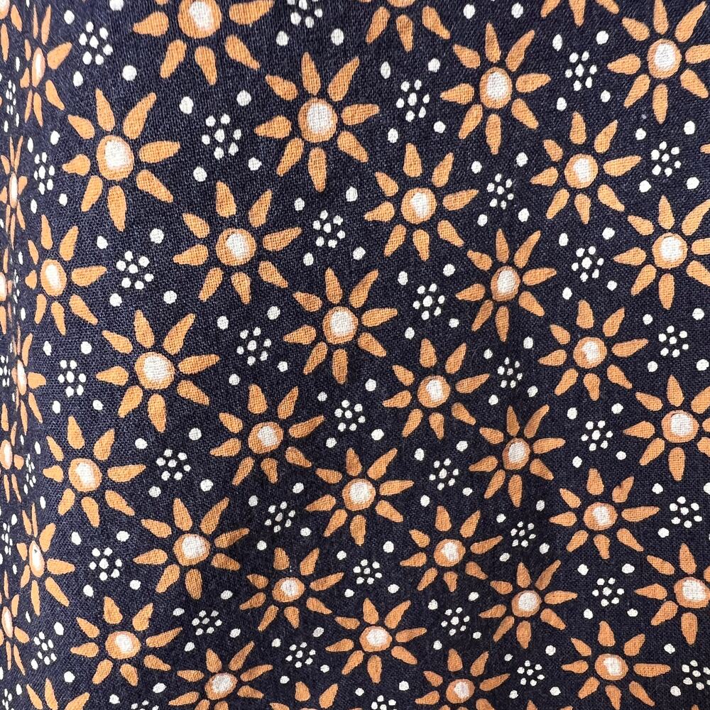 J Crew Shirt Mens SZ Medium Blue & Gold Geometric Floral Organic Cotton Stretch - Picture 5 of 16